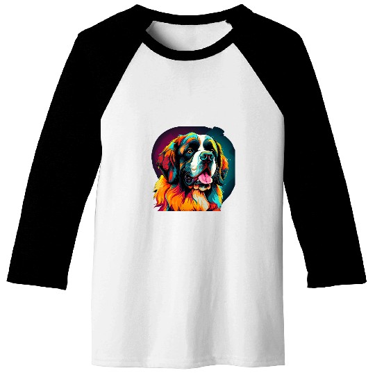 Saint Bernard Dog Men Women Kids Baseball Tees