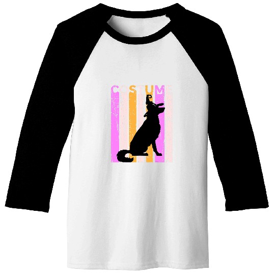Funny Collie Halloween In Witch Hat Cute Border Collie Cute Baseball Tees