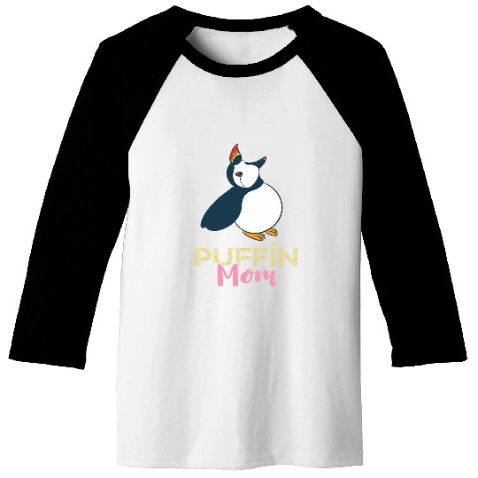 Womens Puffin Mom Iceland Animal Puffin Bird Lover Seabird Lover Baseball Tees