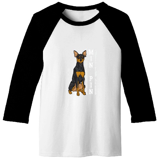 Miniature Pinscher American Flag Min Pin Dog Baseball Tees