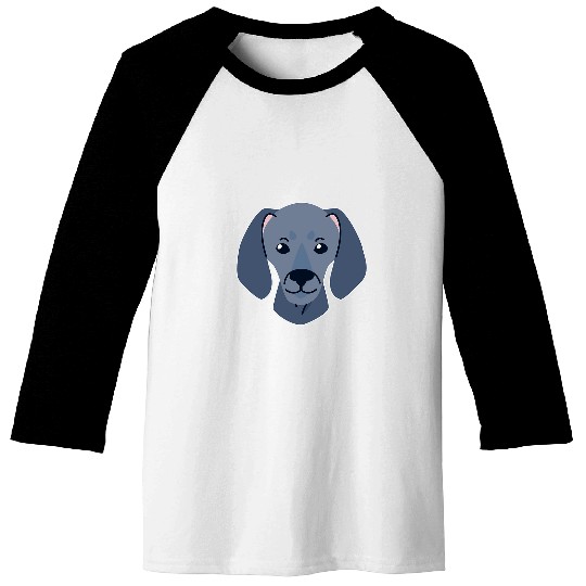 Weimaraner Dog Face Lover Design Baseball Tees