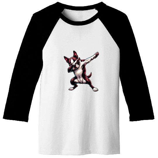 Funny Dabbings Boston Terrier Bostie Dog Puppy Lover Baseball Tees