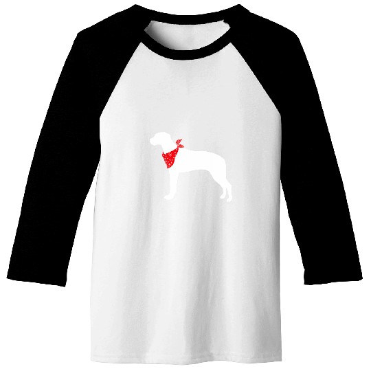 Rhodesian Ridgeback Dog Wearing Red Bandana Baseball Tees
