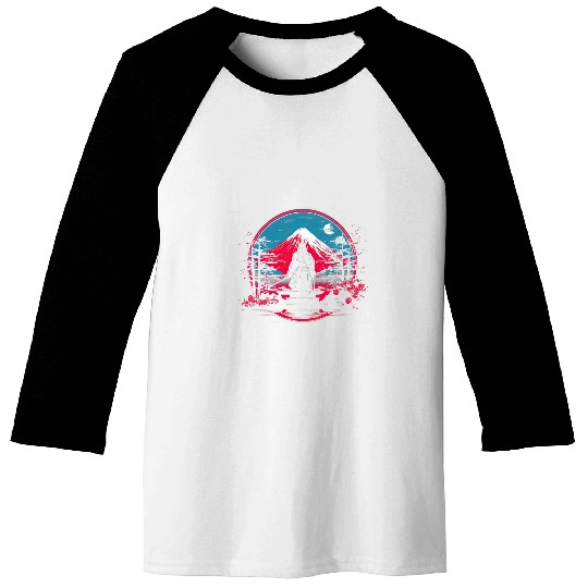 Japanese Traditional Mount fuji Japan Geisha Baseball Tees