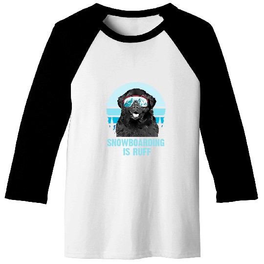 Newfoundland Winter Snowboarding is Ruff Dog Lover Baseball Tees