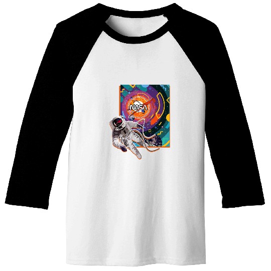 Science Space NASA Astronaut Memphis Art Retro 80s Nerd Geek Baseball Tees