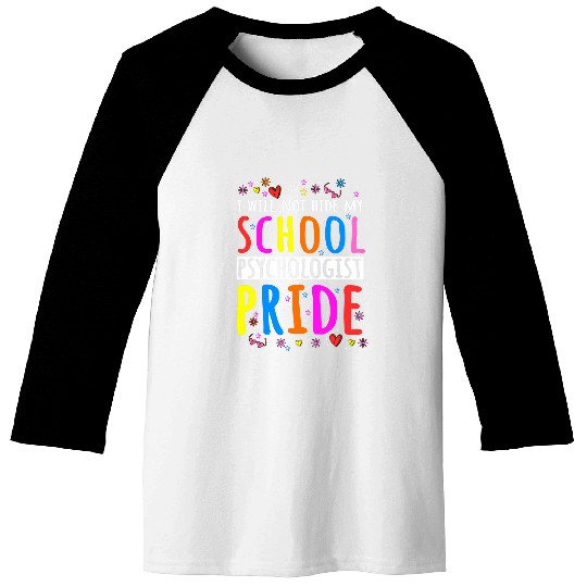 School Psychologist Guidance Counselor Consultant Psychology Baseball Tees