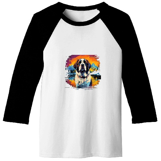 Saint Bernard Dog Men Women Kids 3 Baseball Tees