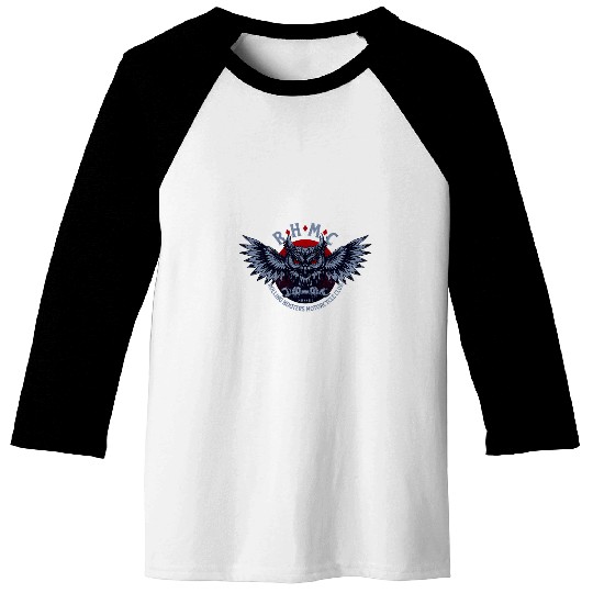 Rolling Hooters Motorcycle Club Night Owls On Biker Baseball Tees