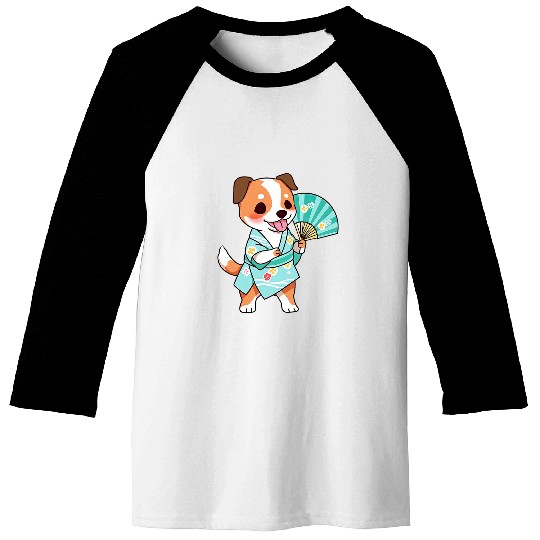 Jack Russell Terrier Yukata Funny Dog Summer Festival Baseball Tees