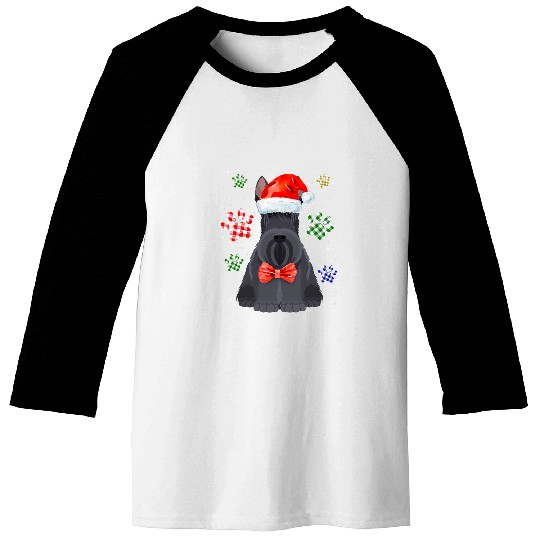 Dog Scottish Terrier Christmas Idea For Women xmass Scottie Dog 43 Baseball Tees