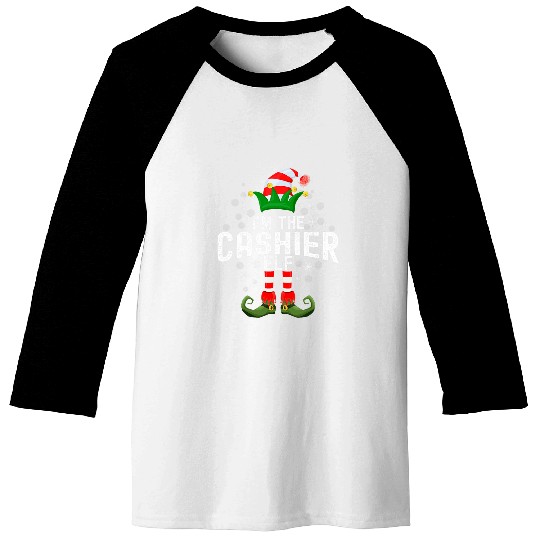 Im The Cashier Elf Christmas Family PJS Costume Baseball Tees