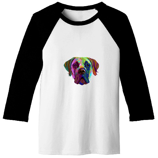 Dog Great Dane Colourful Dog Great Dane T-Shirt Baseball Tees