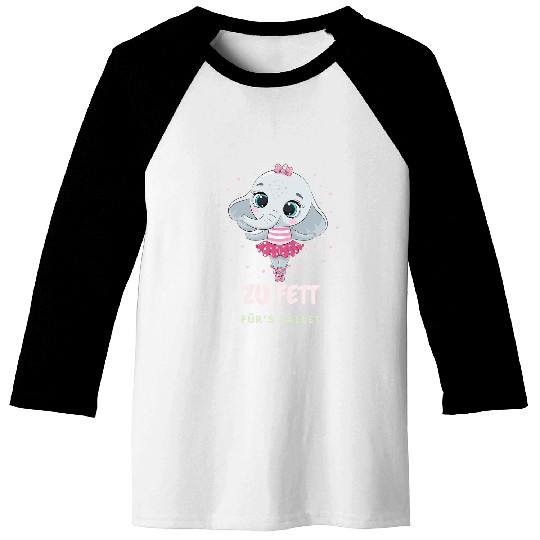 Too fat for ballet envy baby elephant funny Baseball Tees