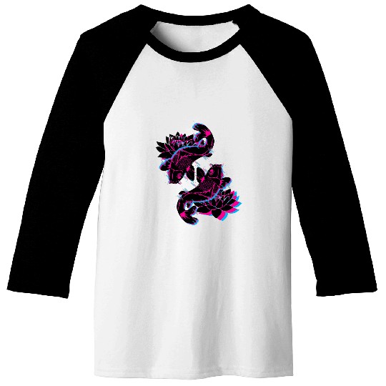 Japan Koi Fish Japanese Art Baseball Tees