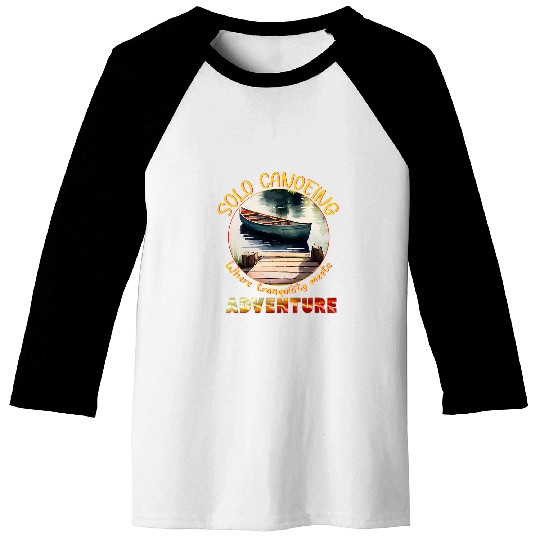 Discover Serene Solo Canoeing Where Tranquility Meet Adventure Baseball Tees