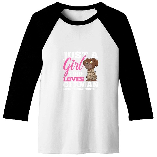 Kids German Shorthaired Pointers Kawaii Dog Gift for Girls 1 Baseball Tees