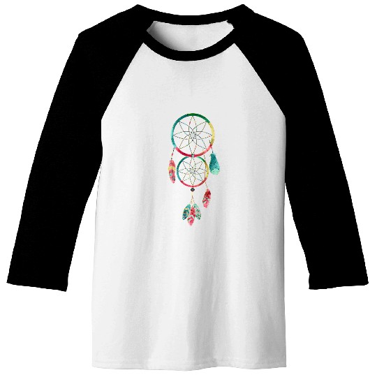 Tribal Dreamcatcher Native American Indian Art Boho Style Baseball Tees