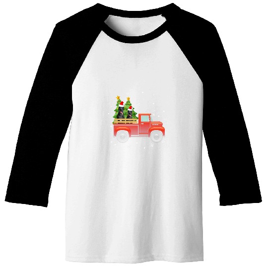 Dog Great Dane Driving Red Truck Christmas Tee Present T-Shirt Baseball Tees