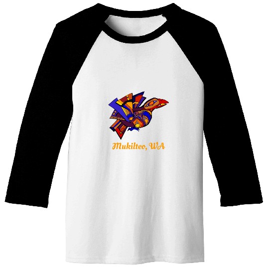 Native American Mukilteo WA Bird Watching Indigenous Baseball Tees