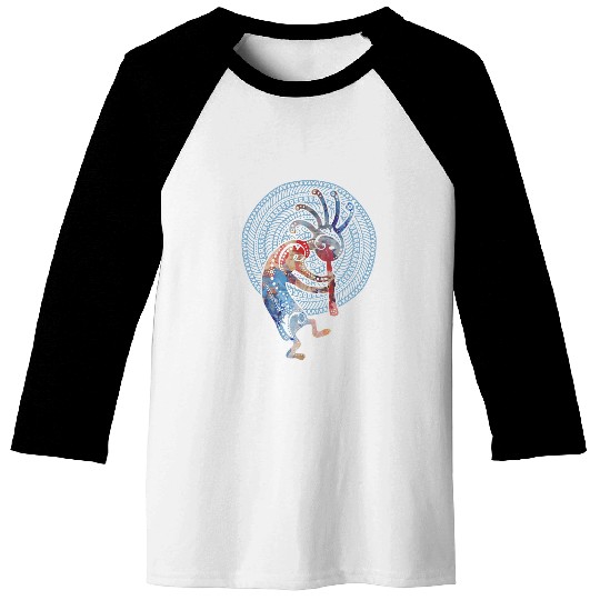 Native American KOKOPELLI folklore MANDALA 1 Fan Fun Baseball Tees
