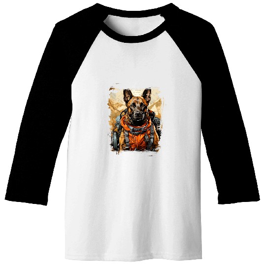Malinois Pup Climbing Gear Cap Harness Adventure Baseball Tees