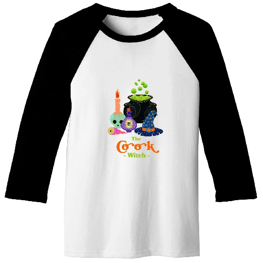 The Cook Witch Chef Halloween Cooker Scary Sorcerer Villain Baseball Tees
