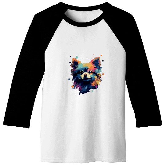 Pomeranian Color Baseball Tees