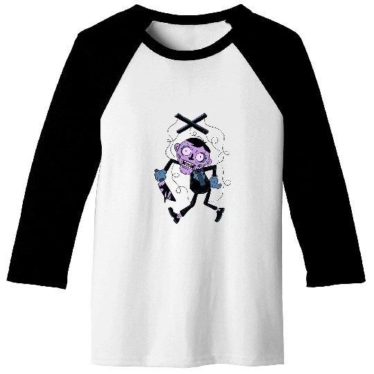 Puppet Doll Monster Cute Creepy Halloween Design Baseball Tees