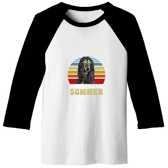 Schools Out for Summer Afghan Hound Dog Teacher Baseball Tees
