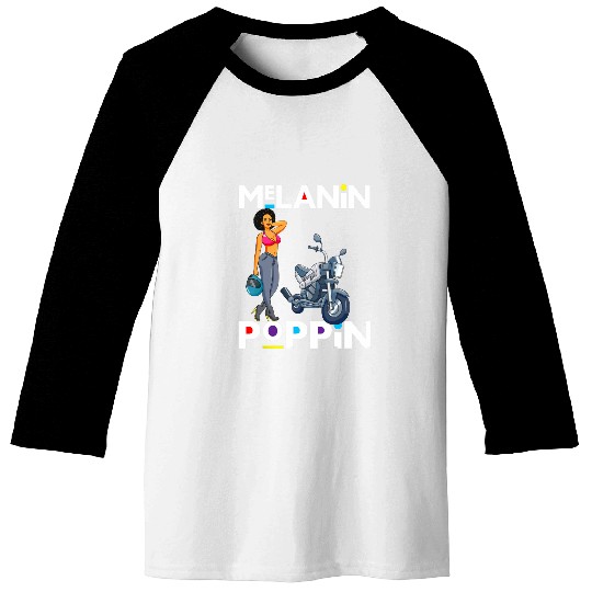 Motorcycle Melanin Bike Women Black Rider Woman Sista Girls 211 Baseball Tees