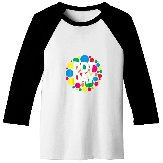 Kids Rainbow Pastel Polka Dot International Dot Day s Kids Baseball Tees