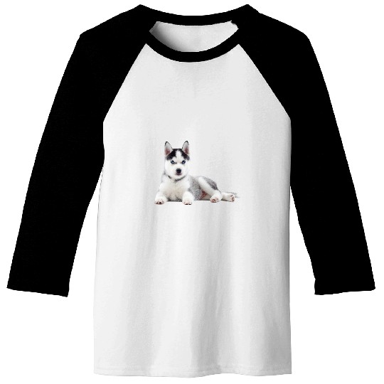Siberian Husky Puppy Dog Baseball Tees