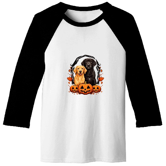 Labrador Retriever Black Lab Yellow Lab Halloween Costume Baseball Tees