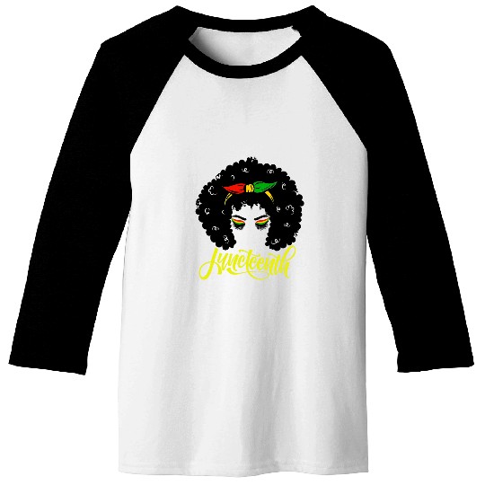 Juneteenth Real Independence African American Pride Baseball Tees
