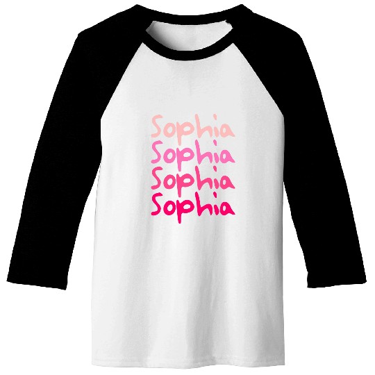 Sophia First Named Boy Girl Baby Birthday 2 Baseball Tees