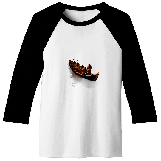 Native American Indian Tribes Canoe Boat Indigenous Baseball Tees