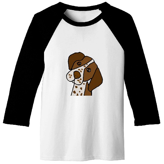 Smileteespetsa Cute German Shorthaired Pointer Dog Face Baseball Tees