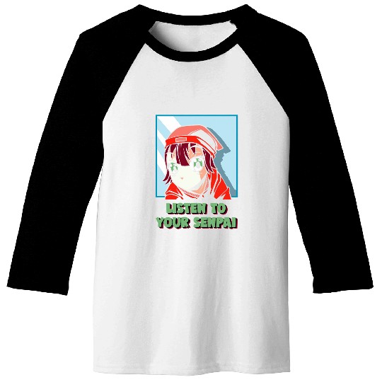 Listen to Your Senpai Anime Lover Trainer Otaku Training 2 Baseball Tees