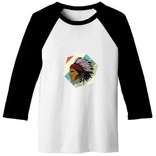 Native American Native Indian Hexa Retro vintages Indigenous Baseball Tees