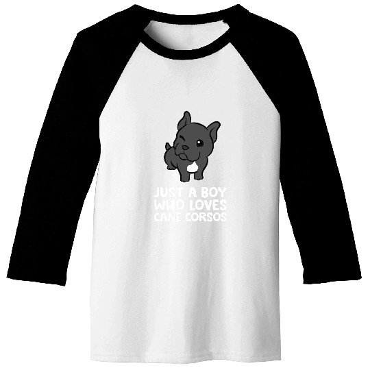 Just a Boy Who Loves Cane Corsos Italian Mastiff Baseball Tees