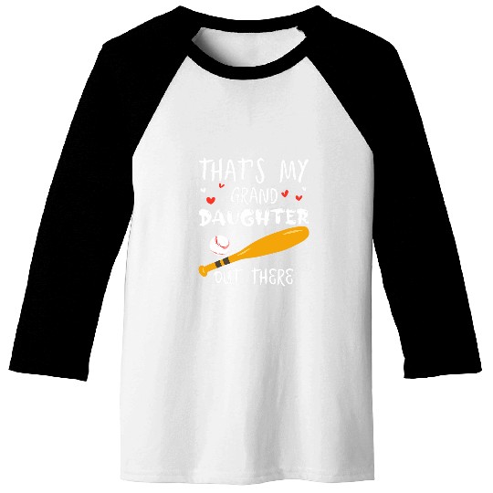 Thats My Granddaughter Out There Grandparents Baseball Baseball Tees