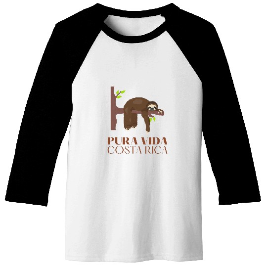 Pura Vida for Sloth Lover in Costa Rica Baseball Tees