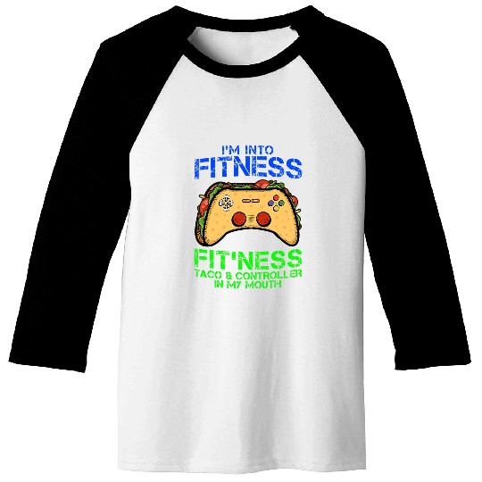 Discover Im Into Fitness Taco Controller In My Mouth 2Gamer Boy Men Baseball Tees