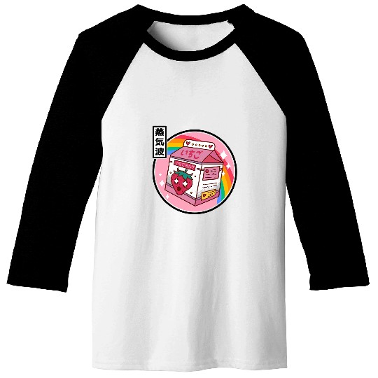 Strawberry Milk Japan Style Pastel Otaku Anime Vaporwave 9 Baseball Tees