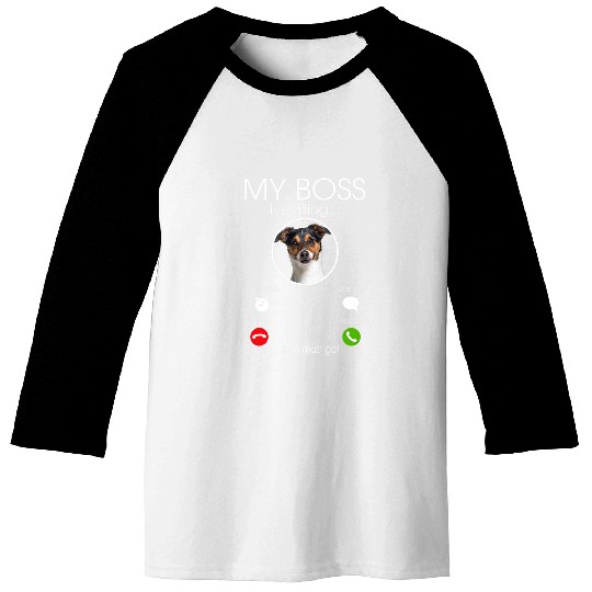 Jack Russel My Boss Baseball Tees