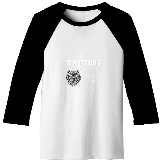 tattoo artist gifts Tattoos the only thing Ive committed 4 Baseball Tees