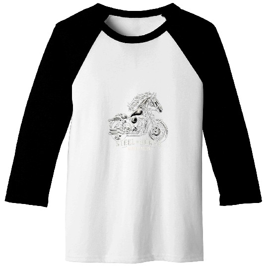 Steel Horse Motorcycle Baseball Tees