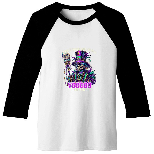 Mardi Gras Priest Top Hat New Orleans Witch Doctor Voodoo Baseball Tees