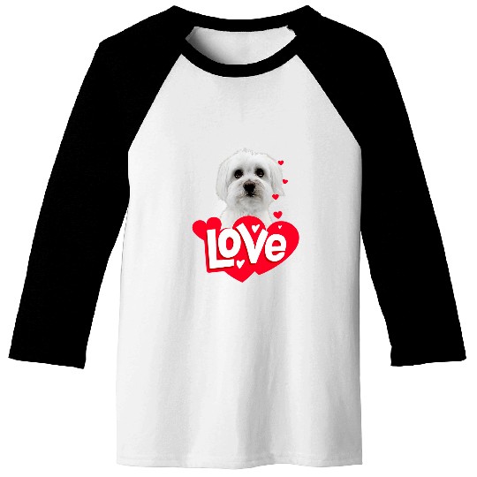 Love Maltese Lover Dog Lover Puppy Owner Puppies Baseball Tees